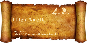 Lilge Margit névjegykártya